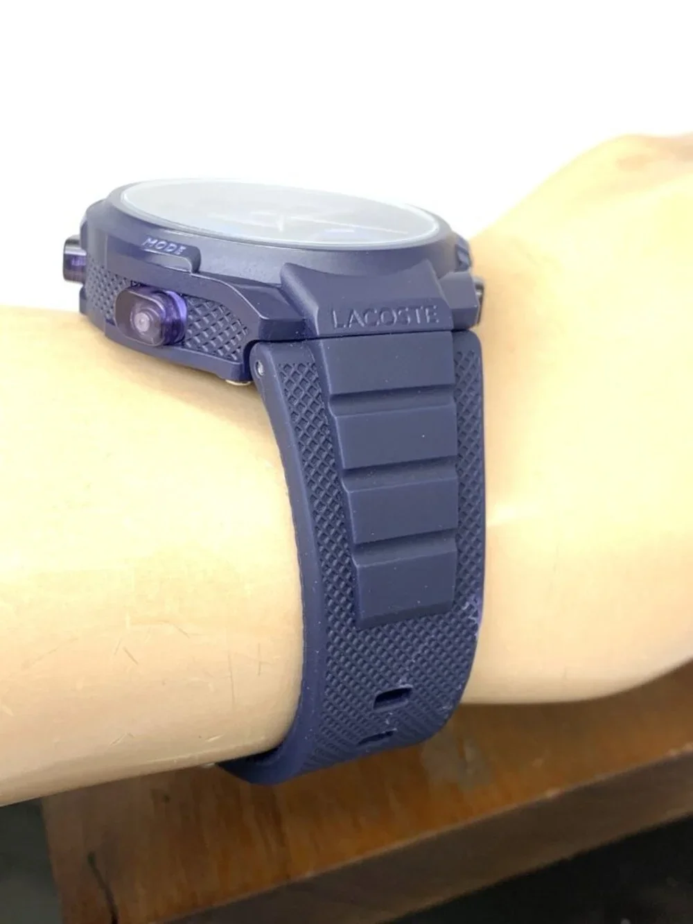 Lacoste Men's Watch 2011448 LC33 Quartz Analog Digital Blue Dial Rubber 44mm